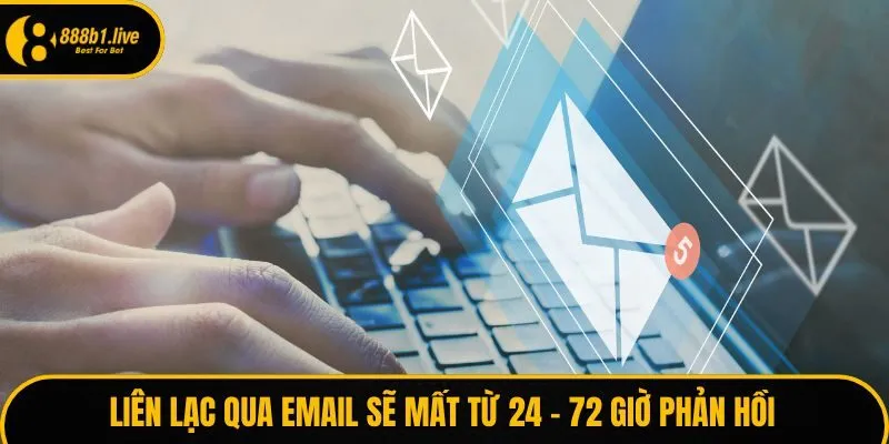 Liên lạc qua email sẽ mất từ 24 - 72 giờ phản hồi